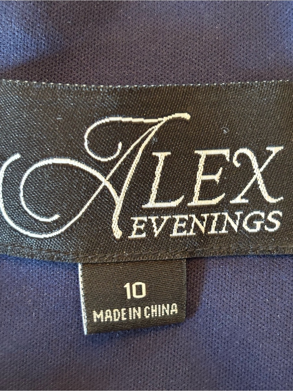Alex Evenings Navy Floral Embroidered Midi Dress - Picture 6 of 7